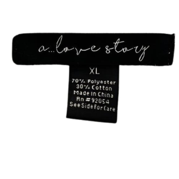 🤍 A Love Story Rhinestone Light Gray Long Sleeve Cropped Sweatshirt – Size XL - Picture 4 of 8